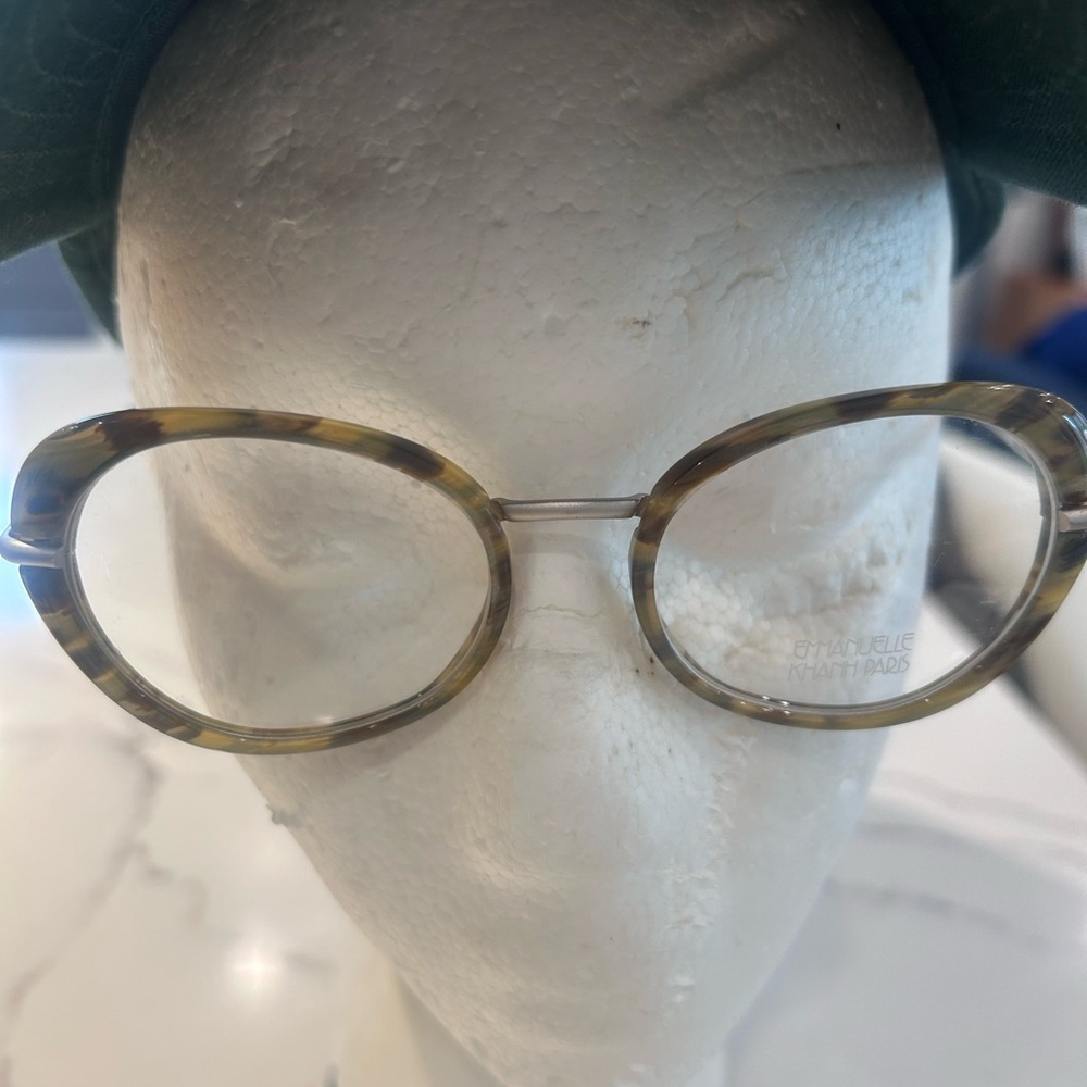 Emanuele Khanh Vintage Tortoiseshell Round Women's Eyeglasses